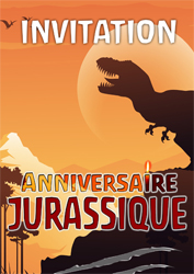 invitation dinosaure