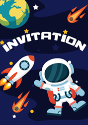 Invitation anniversaire espace