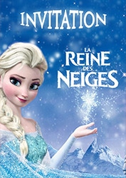 Invitation Reine des Neiges festimini