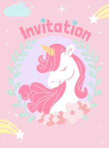 Licorne invitations festimini